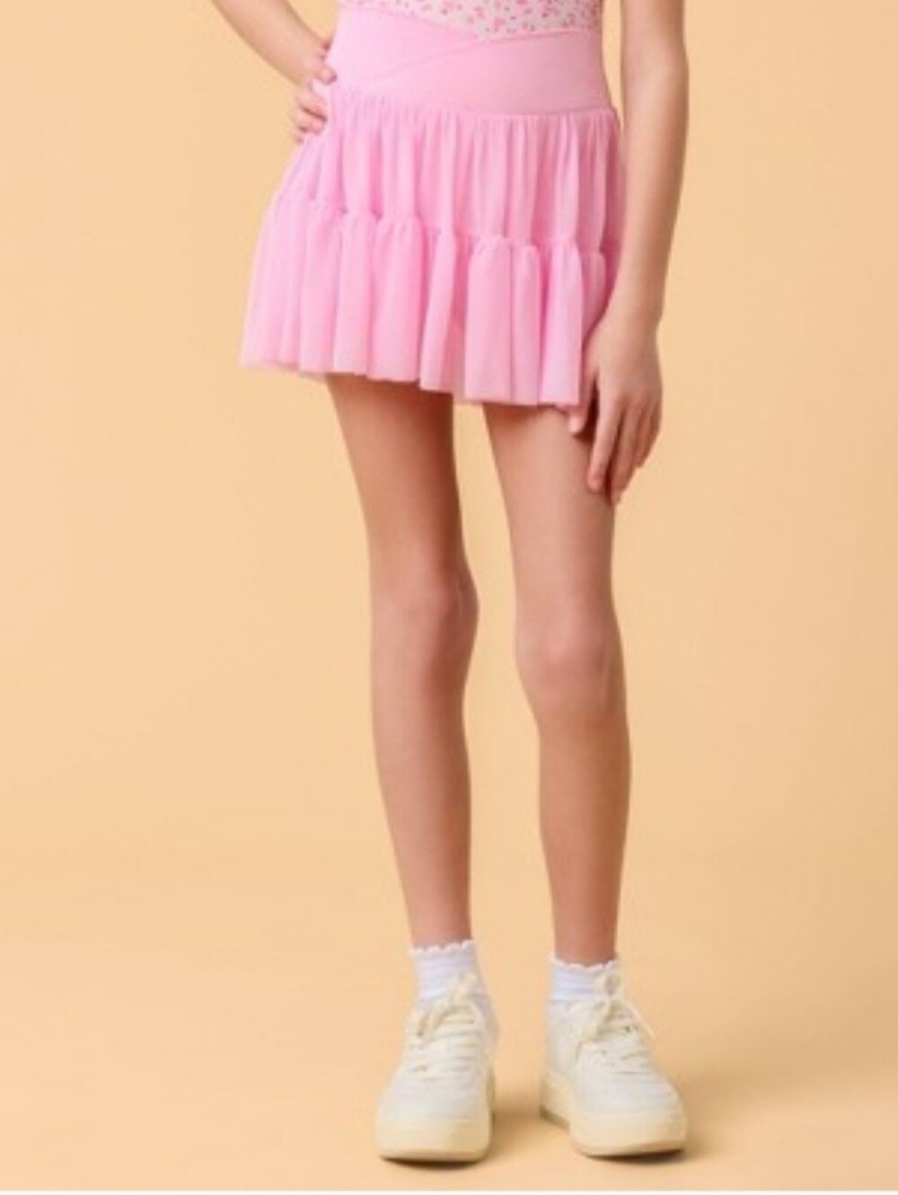Blogilates Girls' Mommy & Me Ballerina Skort - Light Pink XL